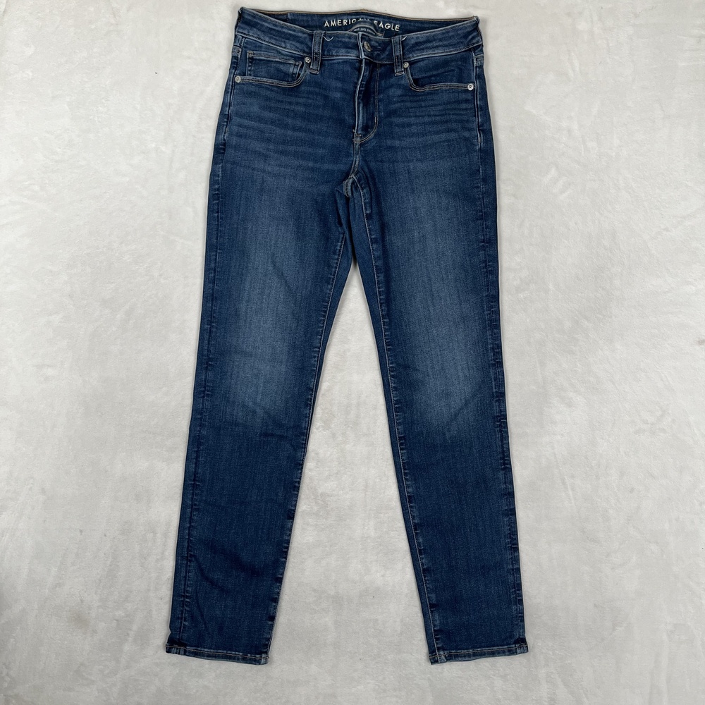 American Eagle Skinny Jeans Womens 6 Blue Medium Wash Next Level Stretch Denim